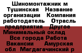 Шиномонтажник м.Тушинская › Название организации ­ Компания-работодатель › Отрасль предприятия ­ Другое › Минимальный оклад ­ 1 - Все города Работа » Вакансии   . Амурская обл.,Магдагачинский р-н